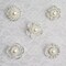 5 pcs Silver Metal Assorted Brooches Pins with Flowers Rhinestones and Pearls